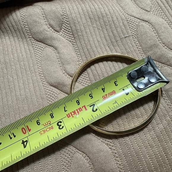 Vintage Gold tone Bangle Bracelet Silver 925 - Picture 10 of 12